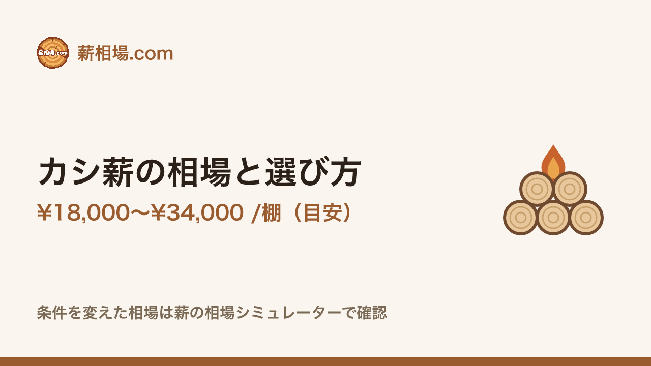 カシ薪の相場と選び方